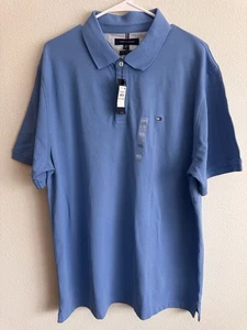 NUEVO CON ETIQUETAS Tommy Hilfiger Hombre Calce Ajustado Elastizado Azul Polo XXL - Imagen 1 de 3