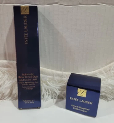 Estee Lauder Automatic Brow Pencil Duo W/ Brush and 1 Refill SOFT BROWN ABD 05  - Image 1 of 4
