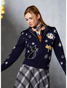Coraline Icons Damen Pullover mit Reißverschluss - kleine Bonustasche - Bild 1 von 7