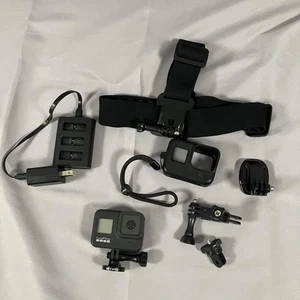 GoPro HERO8 Black Bundle Action Camera Head Strap Mounts Charger Battery Lot - Picture 1 of 22