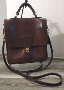 Vintage Coach Station Tasche Style 5130 Mahagonibraun Schöner Zustand! - Bild 1 von 19