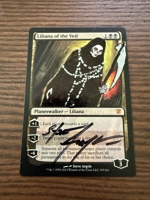 Magic The Gathering Liliana of the Veil Signed & altered by Steve Argyle - Image 1 of 2