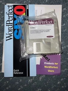 Windows WordPerfect Version 6.0 Word Processor Software Vintage DOS Sealed Disks - Picture 1 of 1