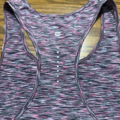 Camiseta sin mangas Tangerine para mujer grande púrpura a rayas ropa deportiva de entrenamiento Foto 1 de 4