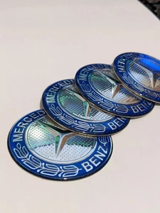 4 Stück 65mm Mercedes Benz Radnabenkappen Aufkleber Emblem Badge Logo Sticker - Bild 1 von 3
