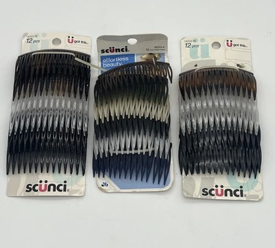 Scunci 12pc. Hair Combs #16203A/W Accessories 3 packs (1missing) - Image 1 of 4
