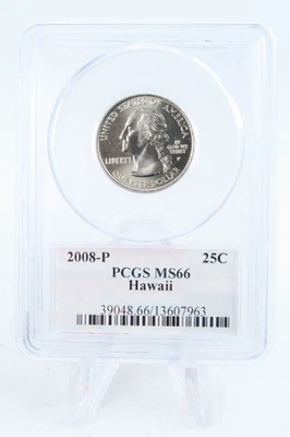 2008-P PCGS MS66 Hawaii State Quarter Business Strike 25C - Image 1 of 2