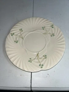 Belleek Irish Porcelain Harp Shamrock 8” Salad Plate 4th Mark Pristine! - Picture 1 of 5
