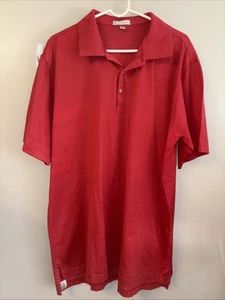 peter millar Crown 100% Cotton XXL Red Men Polo Shirt - Picture 1 of 2