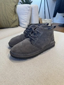 UGG Neumel Suede Chukka Lace Booties Women’s 8, Grey - Picture 1 of 7