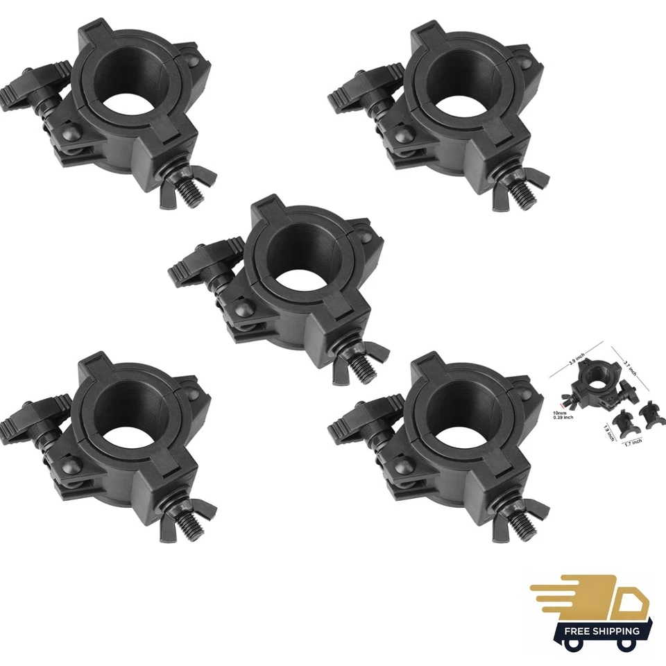 Mountain Ark 5 Pack 33lb Stage Light Clamps for DJ Lighting Products Par Plastic