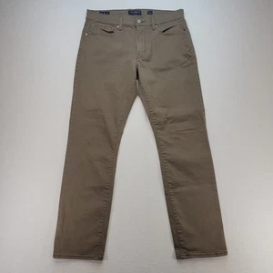 Lucky Brand Pants Mens 32x30 Brown Khaki 121 Slim Straight Chino Mid Rise - Picture 1 of 11