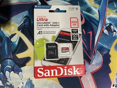 SanDisk Ultra 200GB Micro SDXC Memory Card With Adapter - (SDSQUAR-200G-GN6MA) - Image 1 of 2