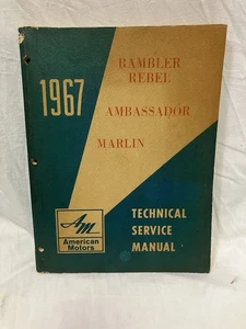 AMC Rambler Rebel Ambassador Marlin 1967 taller reparación manual técnico remolque Sup - Imagen 1 de 11