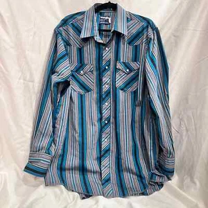 Wrangler Pearl Druckknopf 90er Vintage XXL 18x36 Western Cowboy Schnitt Made in USA - Bild 1 von 17