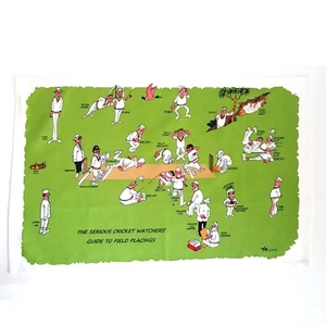 Cricket Tea Towel The Serious Cricket Watches Guide To Field Placings Australia - Picture 1 of 5