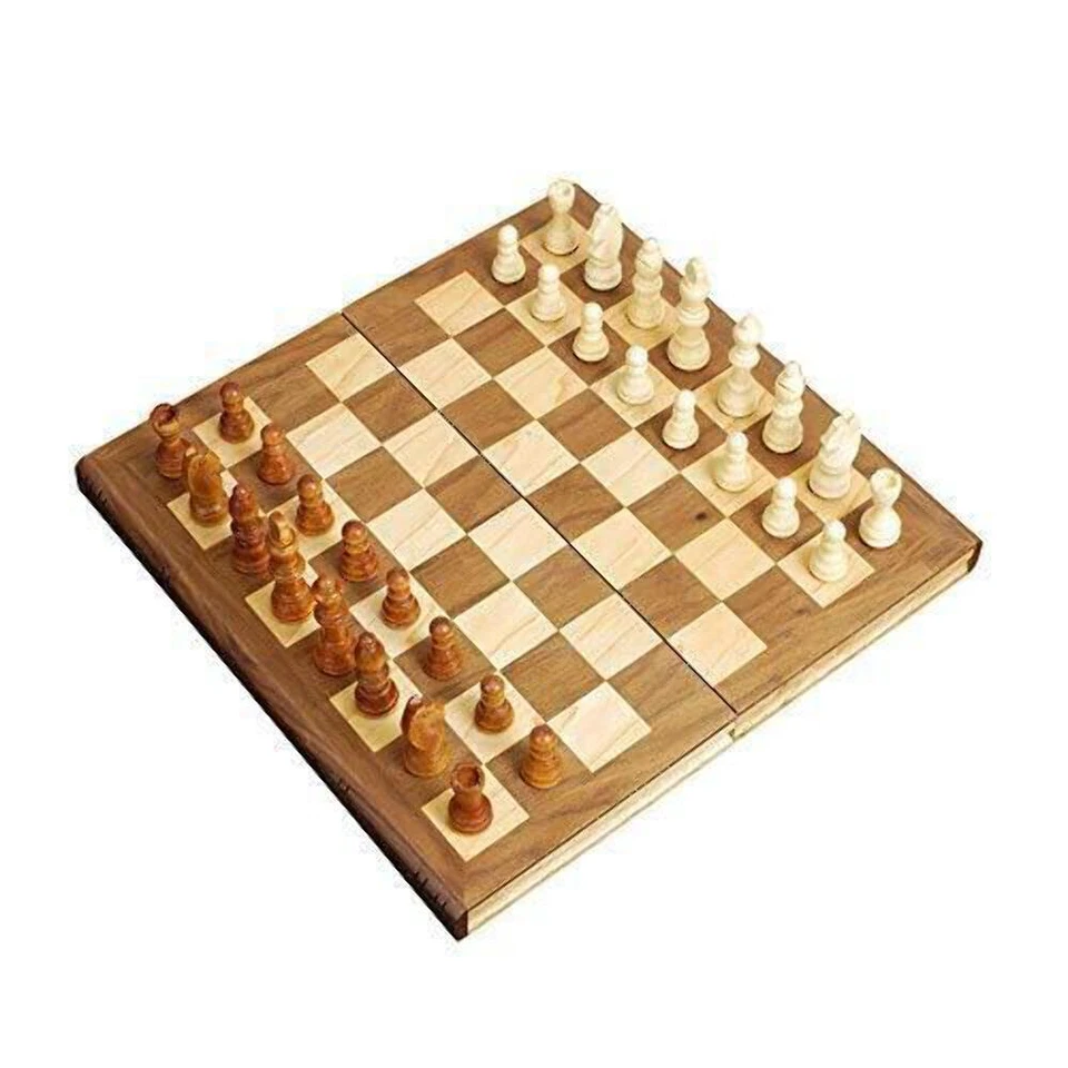 Sterling Games Folding Wooden Chess Set - Image 1 of 2
