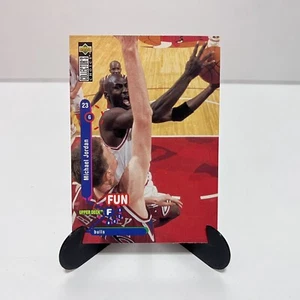 Tarjeta de datos divertidos de Michael Jordan #169 mazo superior elección coleccionistas 1995 NBA - Imagen 1 de 7