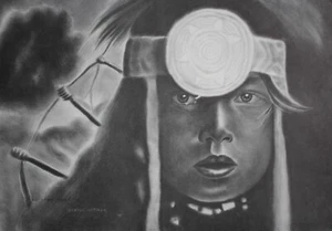 1997 Okima Kishik 18"x23" untitled Artist's Proof Print - Bild 1 von 4