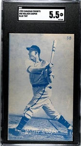 1953 Canadian Exhibit #58 Walker Cooper Boston Braves - blue tint - SGC 5.5 Ex+ - Bild 1 von 2