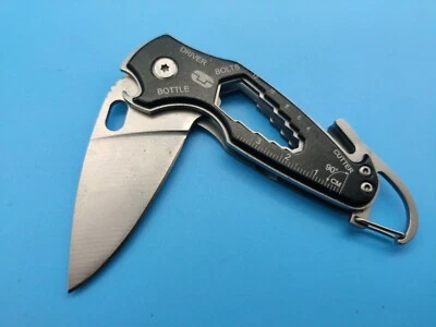 True Utility Folding Pocket Multi Tool Screwdriver Bottle Opener Black b - Image 1 of 4
