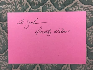 Dorothy Wilson - The Milky Way - The White Parade -Bad Boy - Autographed in 1970 - Picture 1 of 2