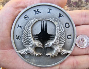 Vtg SISKIYOU Metal Paperweight Ashland Oregon Promo RARE VG+ - Picture 1 of 4
