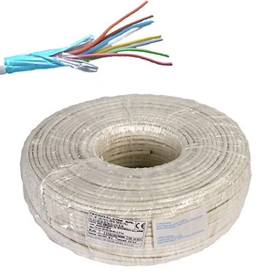 CÂBLE ÉLECTRIQUE CORDON ALARME ANTIFLAME HANK OF 100  MT ANTI FEU PVC BLANC - Picture 1 of 1