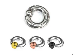 Joyería piercing Prince Albert, anillo PA aros de cuentas cautivas, bola de resorte personalizada - Imagen 1 de 11