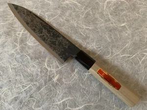 Coltello Shiro Kunimitsu Santoku 170 mm Shirogami bianco #1 Katana spadaccino - Foto 1 di 8