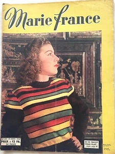 MARIE-FRANCE n° 113 du 15 Janvier 1947 ancienne revue mode couture pour femme - Picture 1 of 5