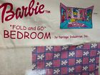 Panneau de tissu de chambre vintage Barbie pliable et go 2001 Mattel