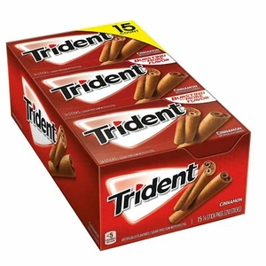 Trident Canela Sin Azúcar Goma 15/14 Piezas Paquetes Total 210 Palos Fresco A Granel  - Imagen 1 de 1