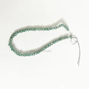 3 mm 7 Inches Blue Diamonds Faceted Beads Great Shine And Luster VVS1 Certified - Picture 1 of 4