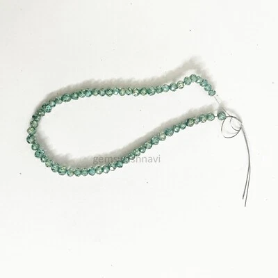 3 mm 7 Inches Blue Diamonds Faceted Beads Great Shine And Luster VVS1 Certified - Image 1 of 4