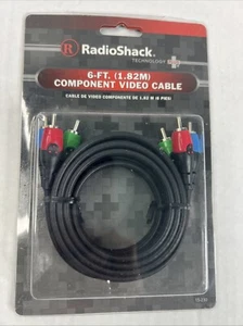 New Radio Shack Component Video Cable 6-Ft Green Red Blue 6 Pies 15-230 - Picture 1 of 4