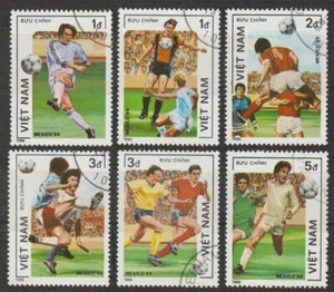 1986 Vietnam 6 Briefmarken WM Fußball Mexiko-Stadt Sammlung CTO nie klappbar - Bild 1 von 1