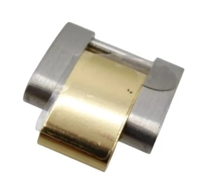 ROLEX OYSTER 10MM AUTHENTIC 18KT GOLD & STEEL WATCH LINK. Complete w/pin&screw - Image 1 of 4