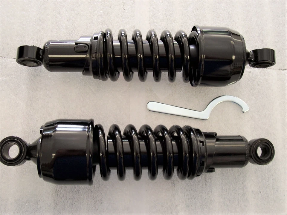 Amortiguadores bobber cortos negros de alta resistencia Honda VT750 Shadow Ace 11" Foto 1 de 1