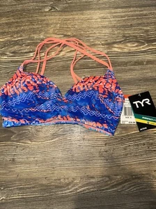 Sujetador de entrenamiento TYR para mujer talla pequeña azul coral ropa activa top de natación. Nuevo con etiquetas. 10 - Imagen 1 de 10