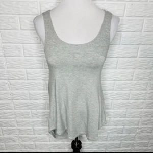 BEYOND YOGA Wear It Well graues Tanktop gerippt offen drapiert hinten Gr. S - Bild 1 von 5