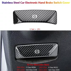 Carbon Car Hand Brake Switch Cover For Mercedes Benz CLS GLK W204 W212 C218 X204 - Picture 1 of 10