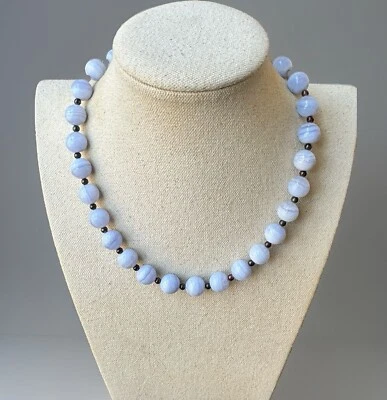 "Collar de cuentas de ágata de encaje de plata esterlina 925 Milor cierre magnético 18"" #5" Foto 1 de 4