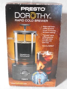 Presto Dorothy Rapid Cold Brewer Make Homemade Cold Brew Coffee Model 02937 NEW - Picture 1 of 12