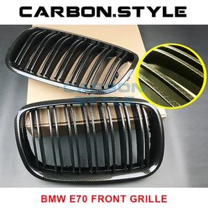 M LOOK BROWN CARBON TYPE For BMW E71 X6 E70 X5 30d 40d 35d Front Grille Grill - Picture 1 of 1