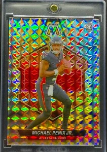 Michael Penix JR RARO NOVATO PLATA MOSAICO REFRACTOR TARJETA DE INVERSIÓN SSP COMO NUEVO - Imagen 1 de 2