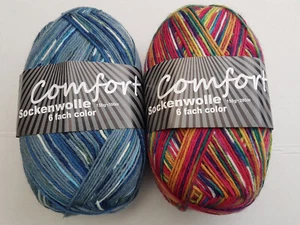 Sockenwolle 6 fach Color (Comfort 6 fädig) 2 Knäuel a,150gr. - Bild 1 von 2