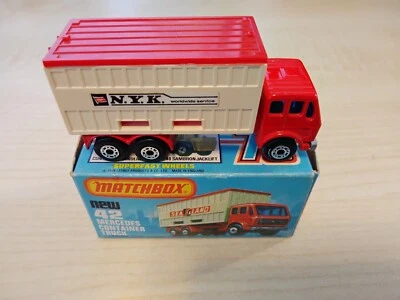 Matchbox Superfast No.42 Mercedes Container Truck in OVP 1976 Top Zustand - Bild 1 von 4
