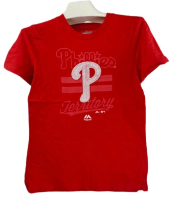 Camiseta Majestic Youth Philadelphia Phillies Crushing It manga corta-roja, grande Foto 1 de 4