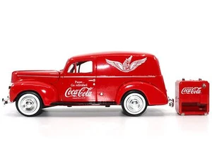 1940 Ford Sedan Cargo Van Red "Pause... Go Refreshed Coca-Cola" with Vending Mac - Picture 1 of 5